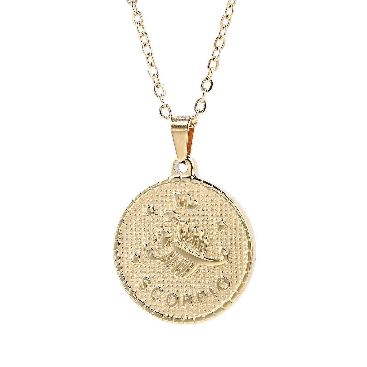 18K Gold Light Luxury Twelve Constellation Pendant Necklace