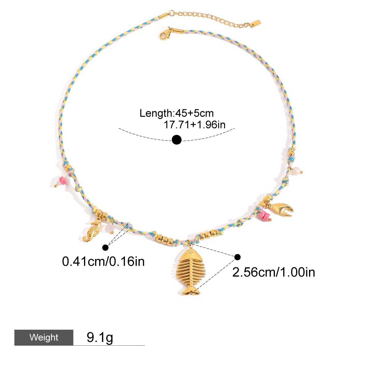 18K gold ocean element with pearl design exquisite and noble necklace