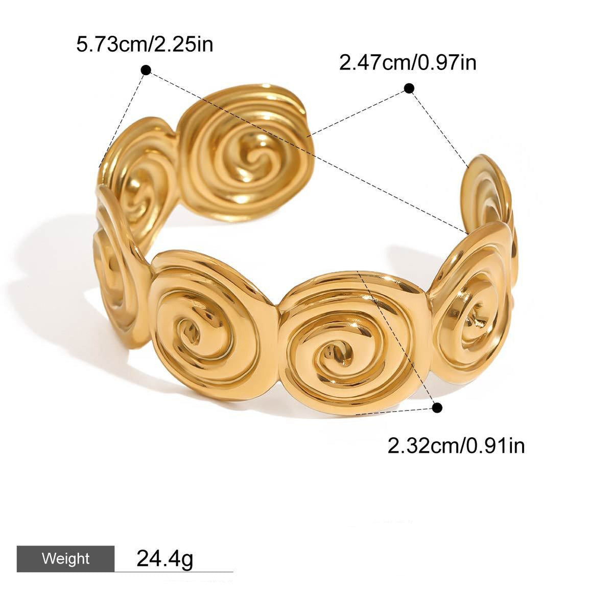 18K gold ocean element inlaid pearl design trendy unique earrings necklace bracelet ring set