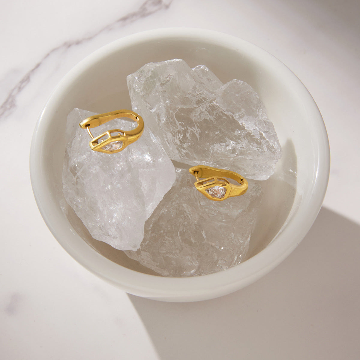 Snake Zircon Huggie Earrings Collection