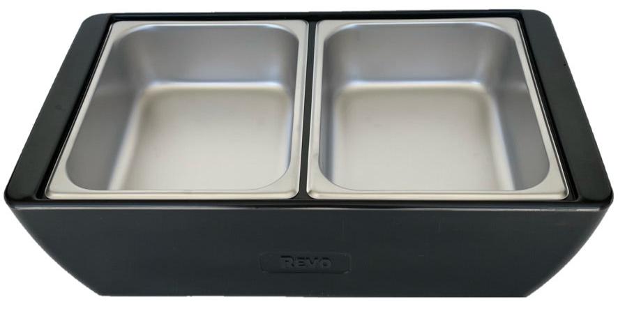 REVO HALF Size Pan Set | Stainless Steel 4" deep | Two 1/2 Size food pans