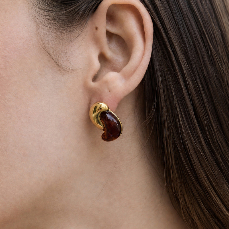 Marbled Resin Statement Earrings Collection