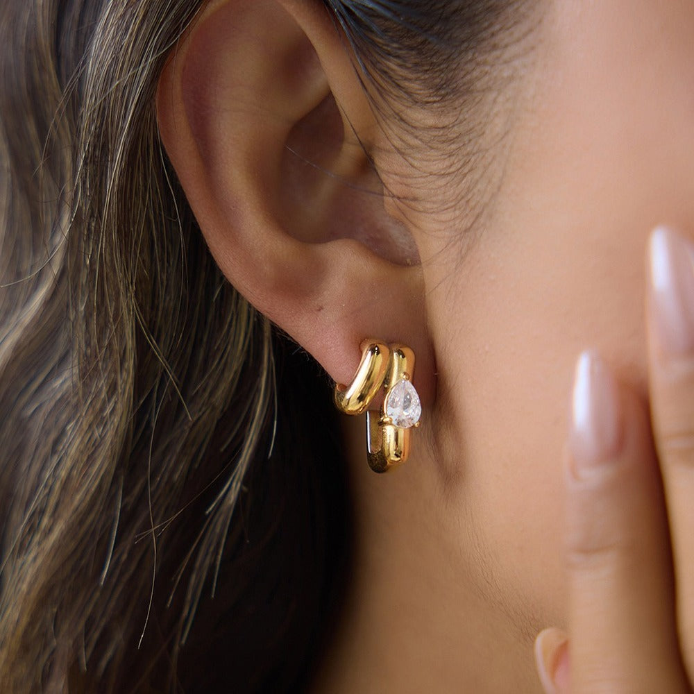 Two Tone Hoop Earrings Collection
