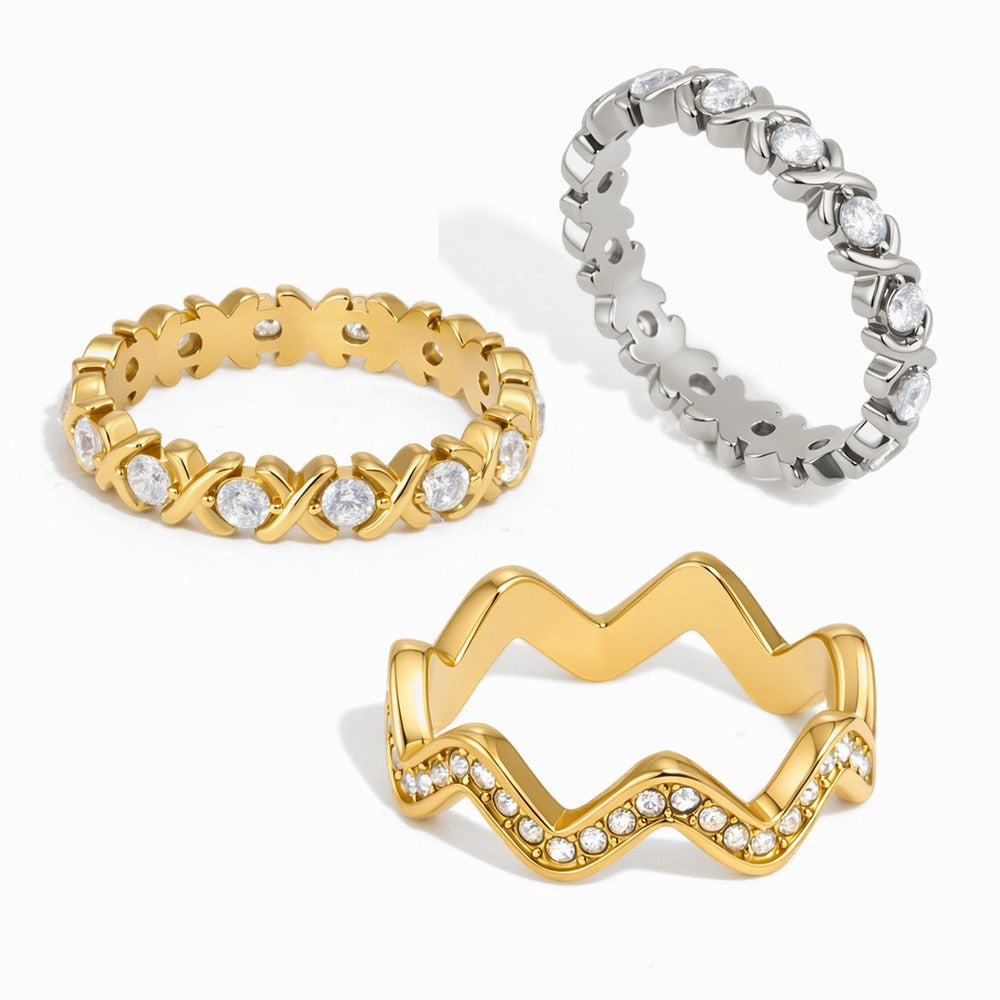 Zircon Band Ring Collection