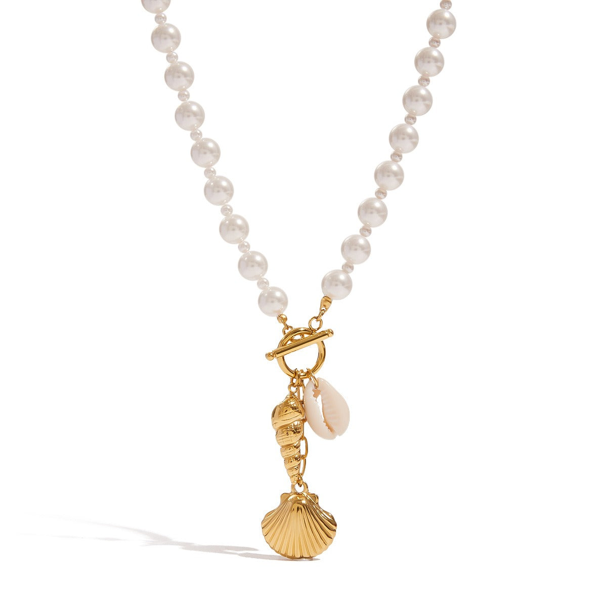 18K gold shell with conch design exquisite high-end necklace