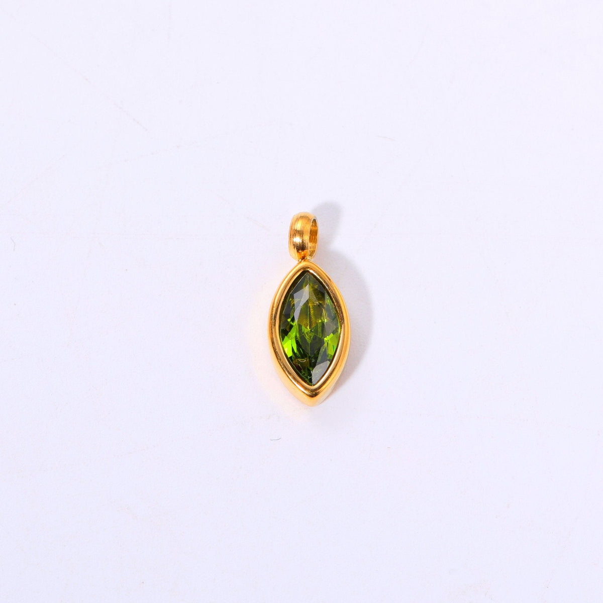 18K gold letters with birthstone design exquisite dazzling necklace