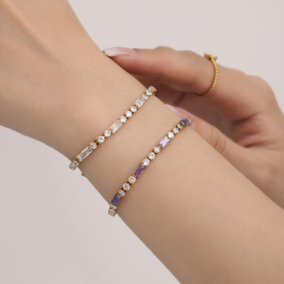 18K gold gemstone design luxury bracelet