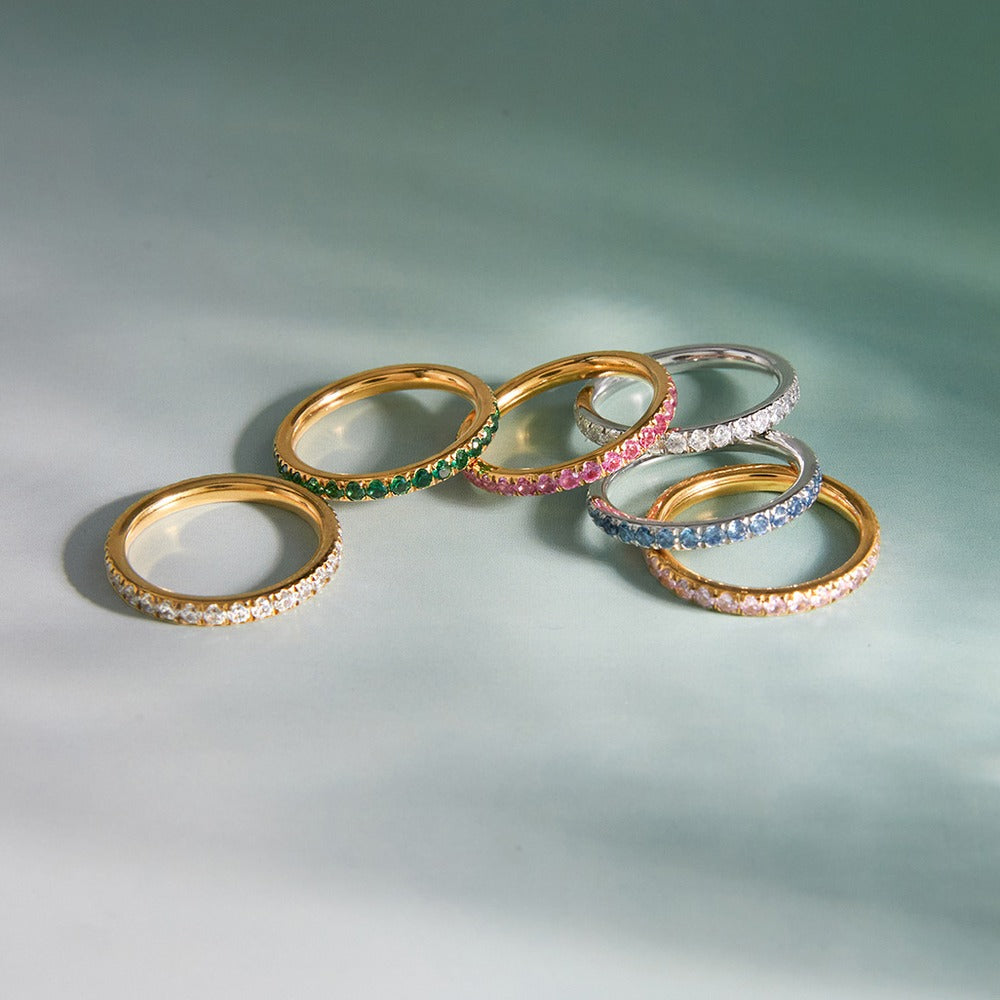 Color Zircon Ring Collection