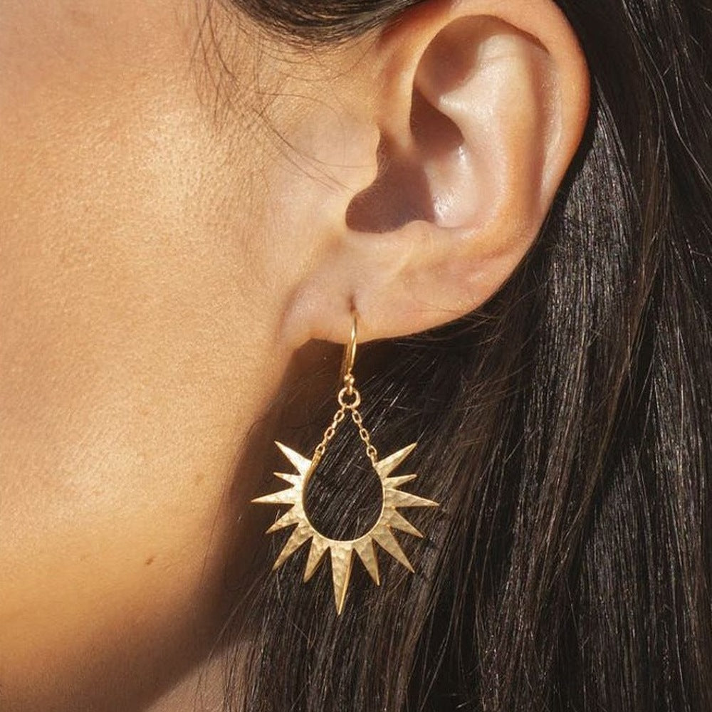 Sun Tassel Drop Earrings