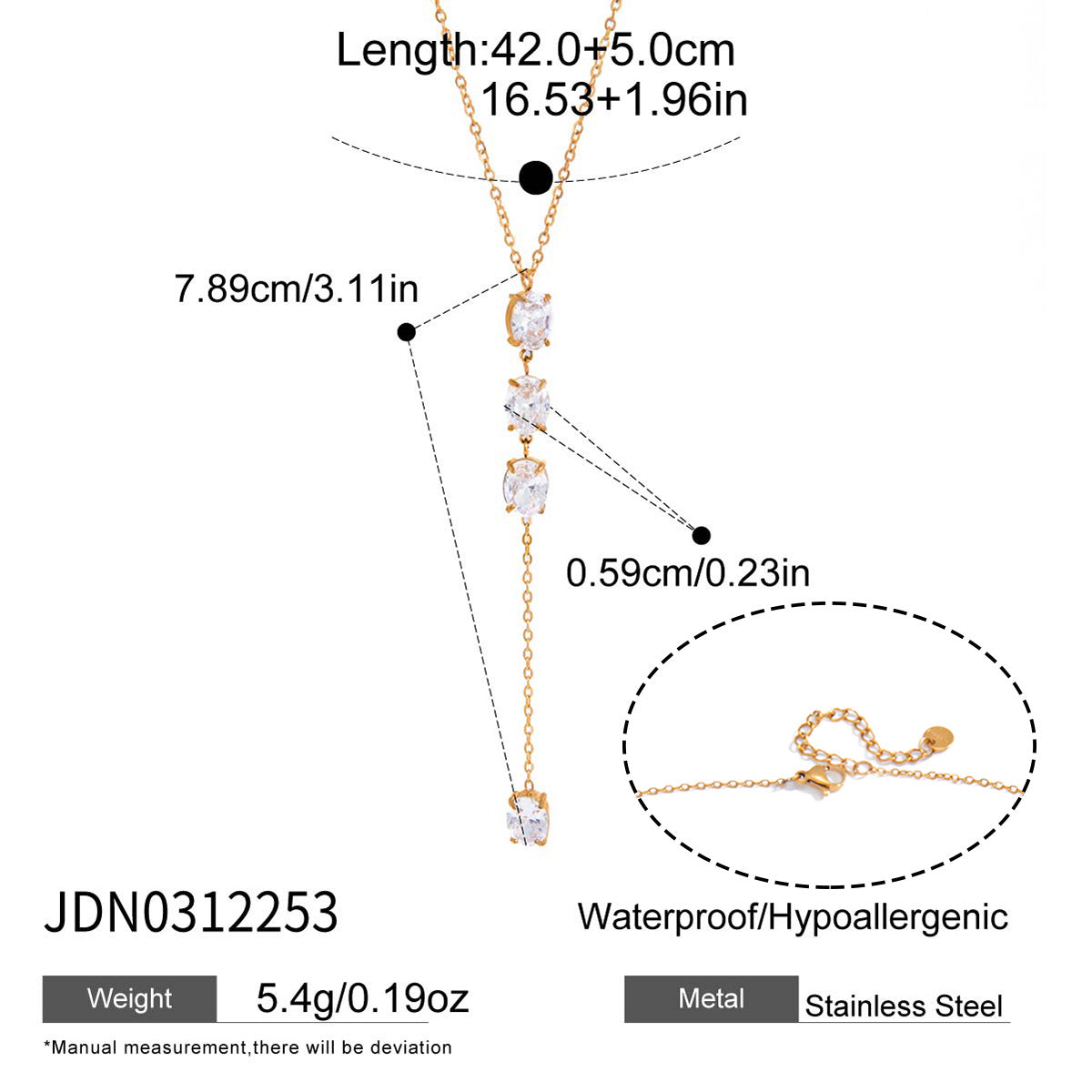 Pearl Zircon Y Necklace Collection