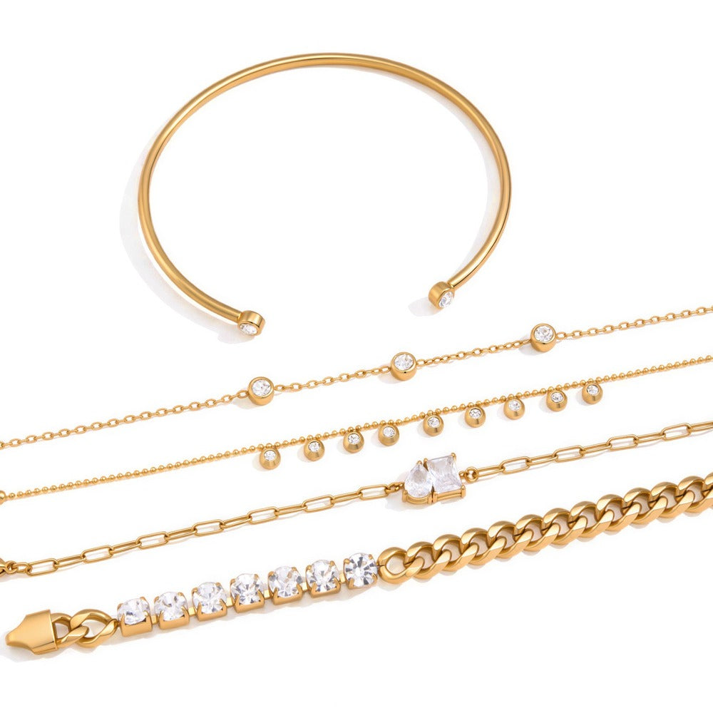 Zircon Bracelet Necklace Collection