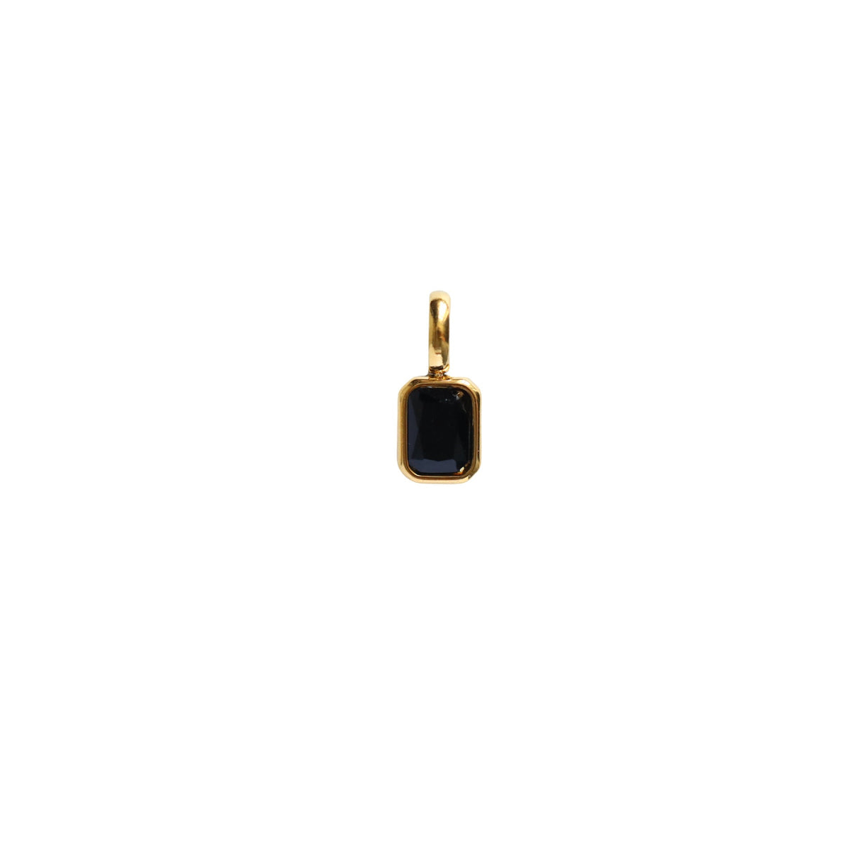 18K gold birthstone with letter design elegant necklace