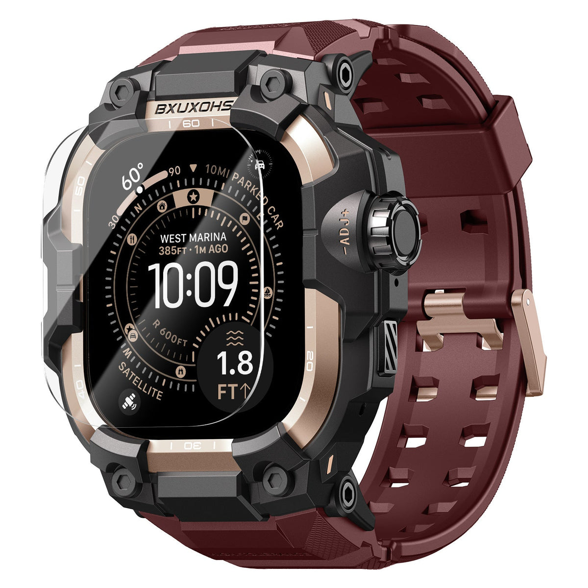 Zinc Alloy Modified Protective Case With An Integrated Watch Band