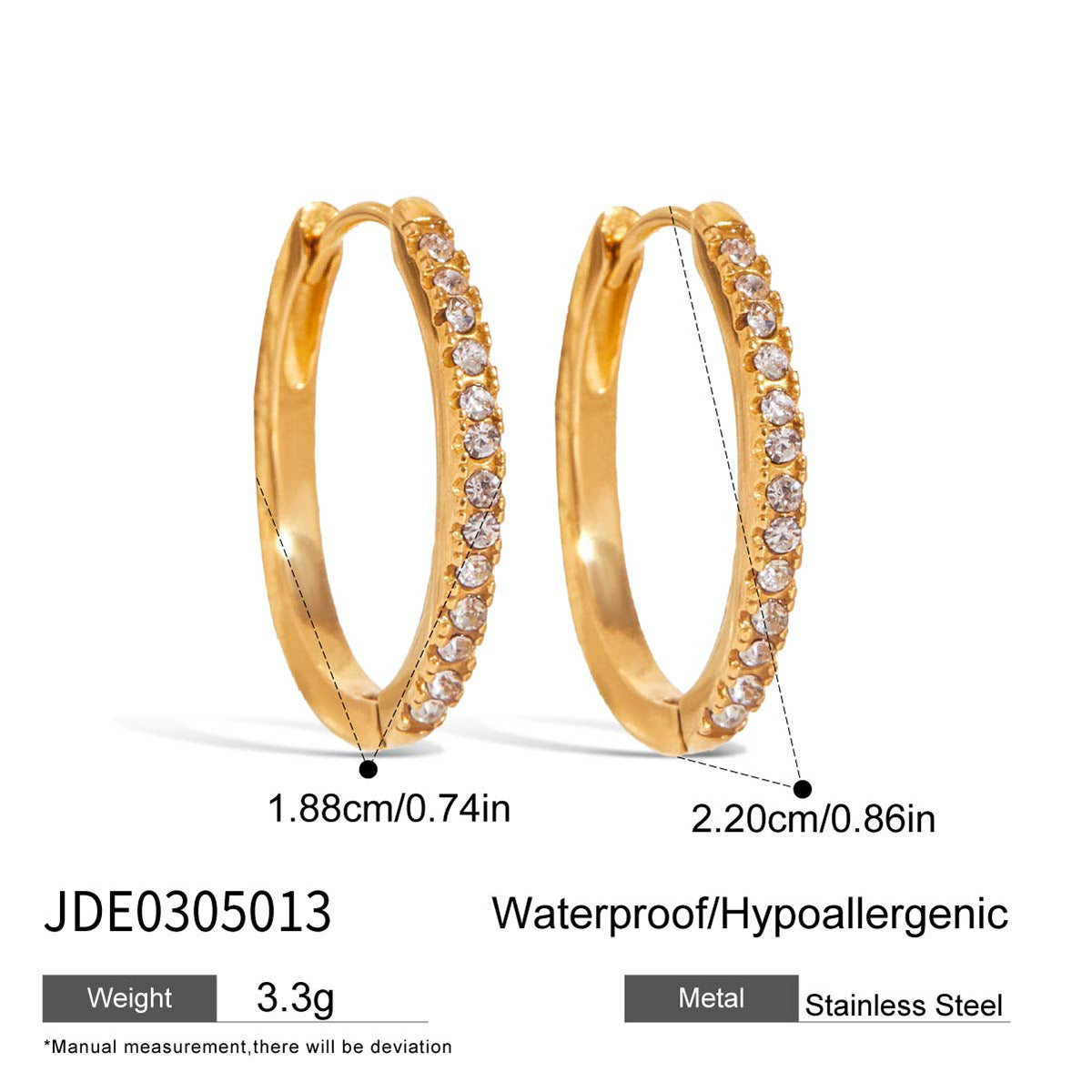 Zircon Hoop Earrings Collection