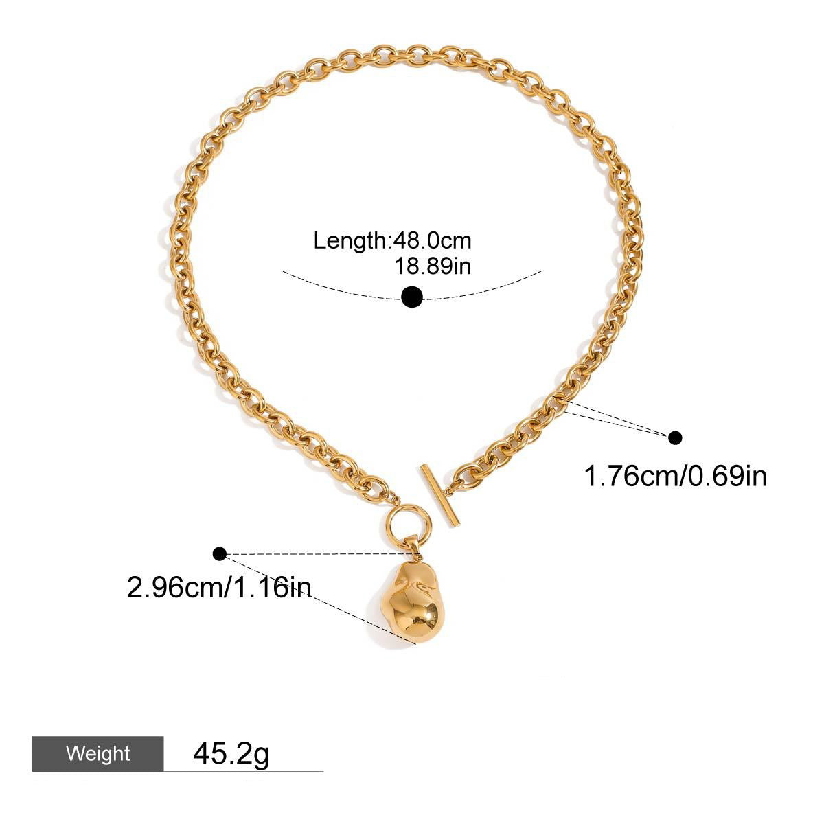 18K gold OT buckle with geometric design exquisite and noble necklace bracelet set