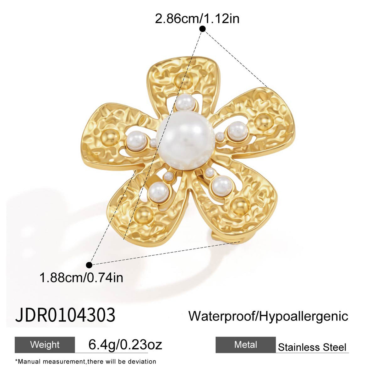 Floral Pearl Earrings and Ring Collection