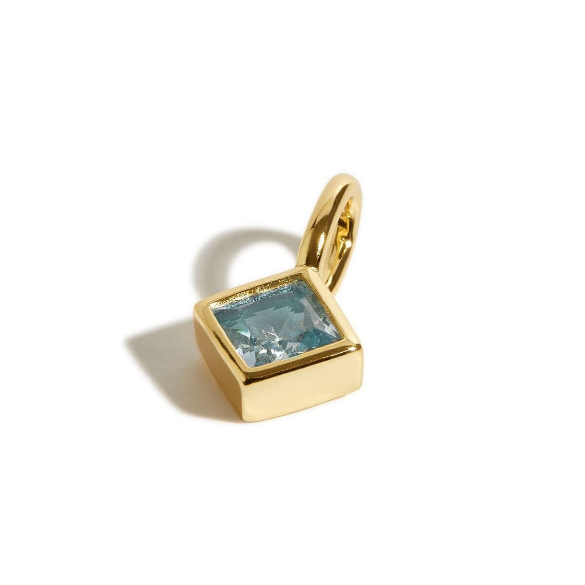 18K gold letters with birthstone design exquisite and noble necklace