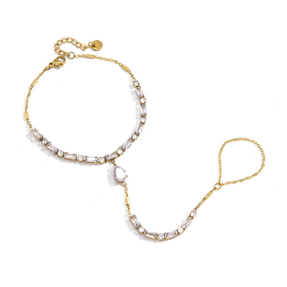 Zircon Finger Chain Bracelet Collection