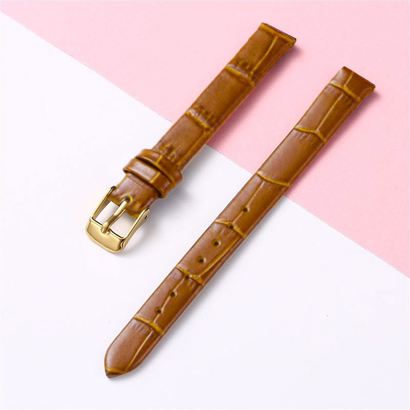Double-sided Head Layer Cowhide Strap Bamboo Pattern