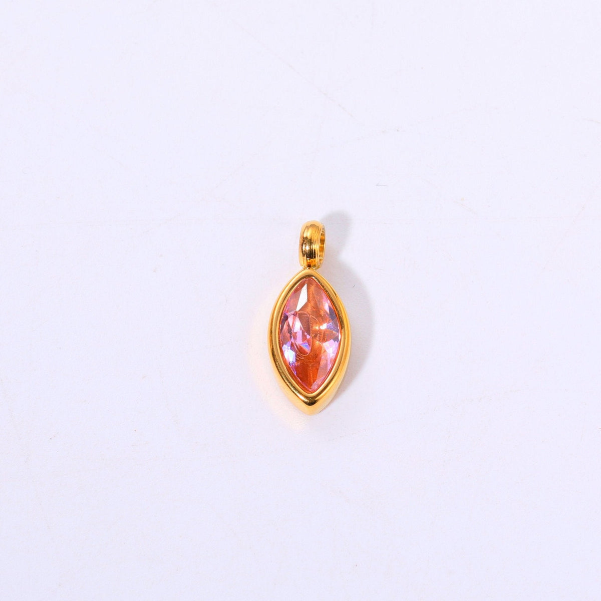 18K gold letters with birthstone design exquisite dazzling necklace