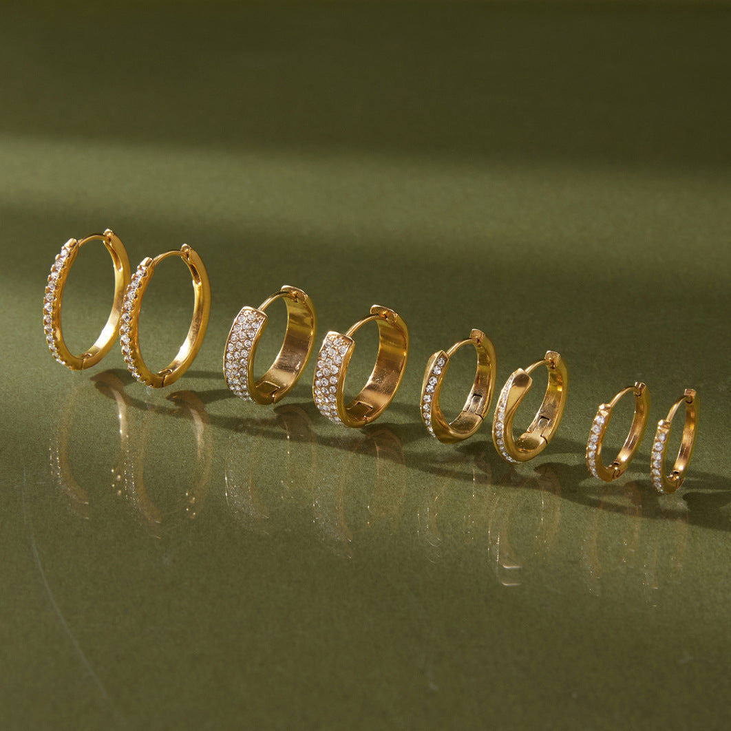 Zircon Hoop Earrings Collection