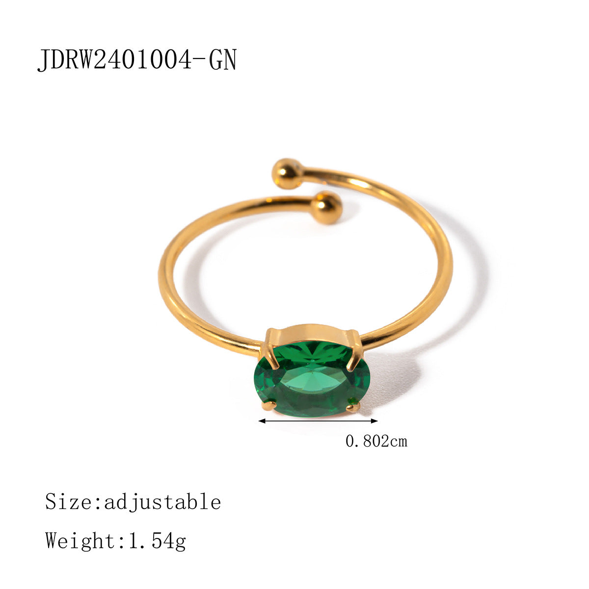 Green Zircon Ring Collection