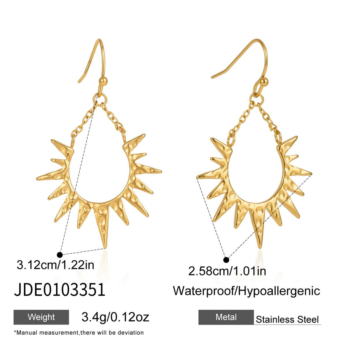 Sun Tassel Drop Earrings