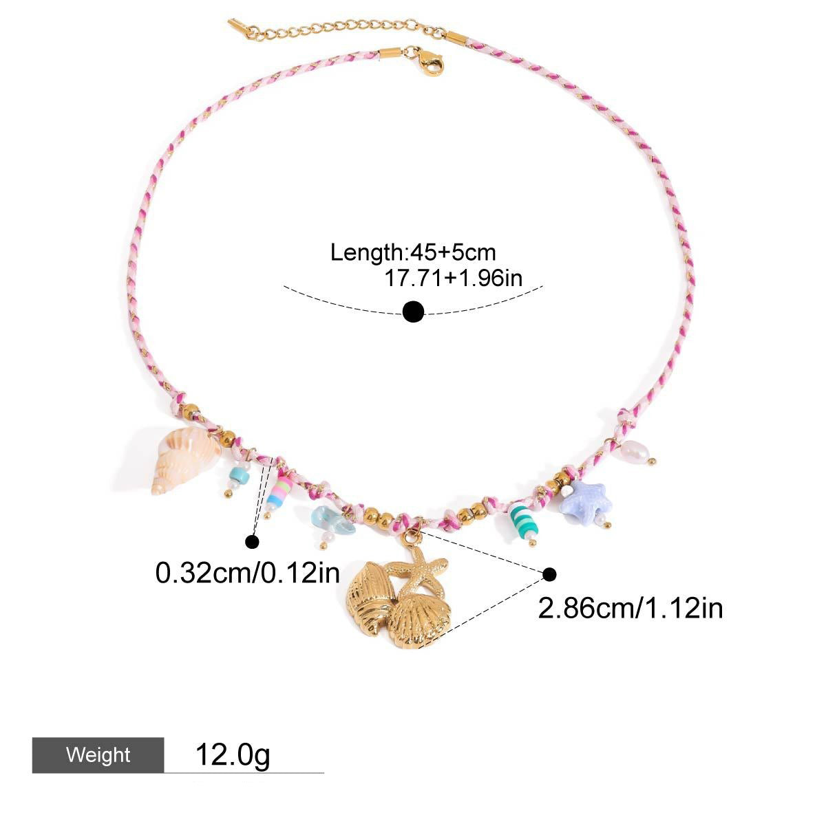 18K gold ocean element with pearl design exquisite and noble necklace
