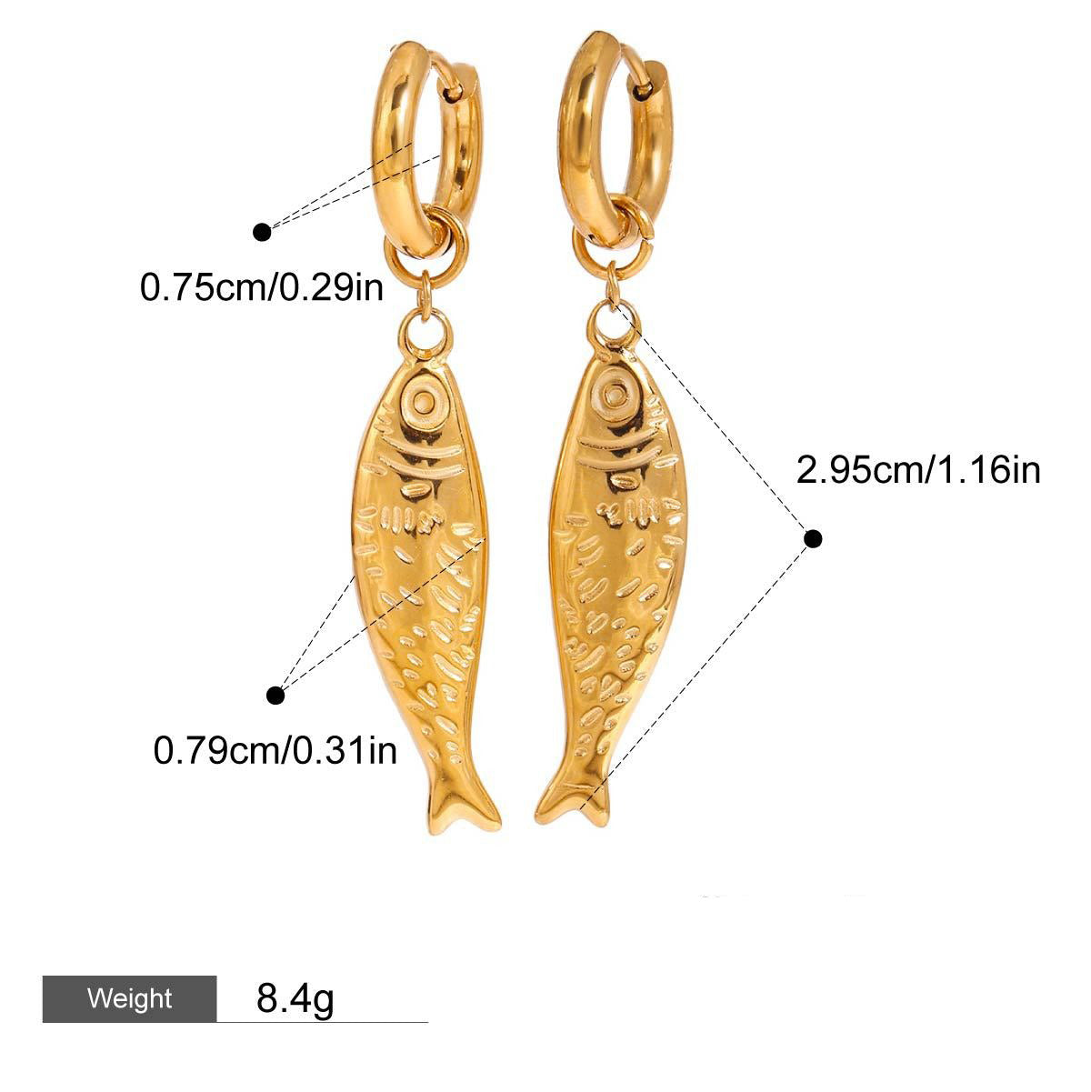 18K gold geometric shape with ocean style design exquisite and fashionable earrings, necklace and ring set