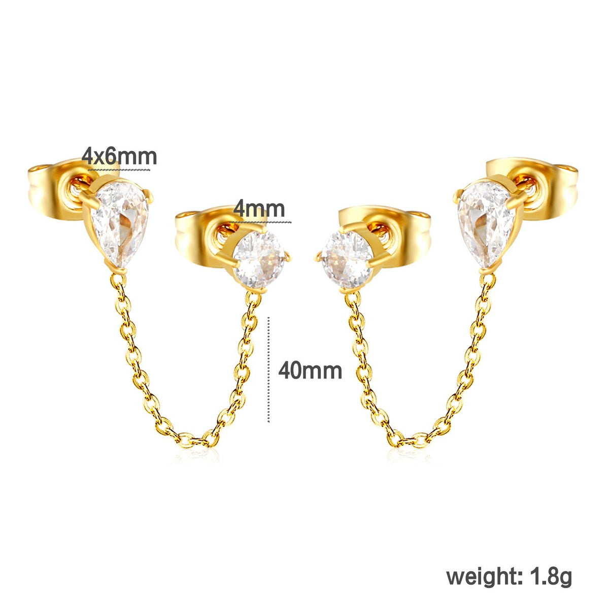 18K gold hollow star-shaped inlaid gemstones with exquisite design and dazzling earrings