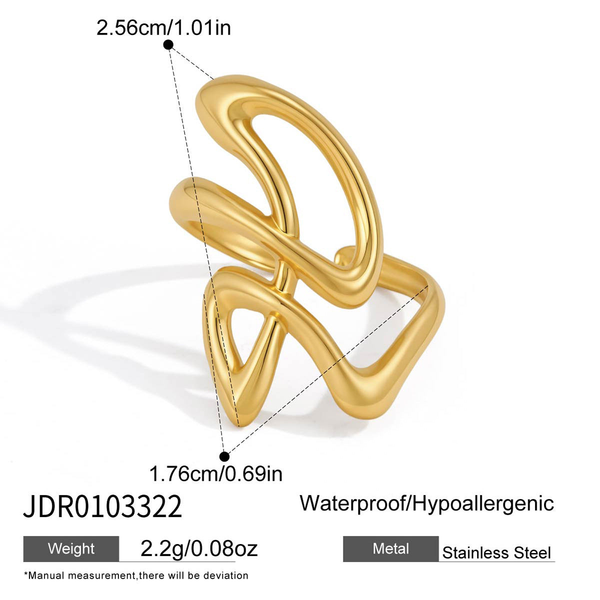 Adjustable Wave Ring