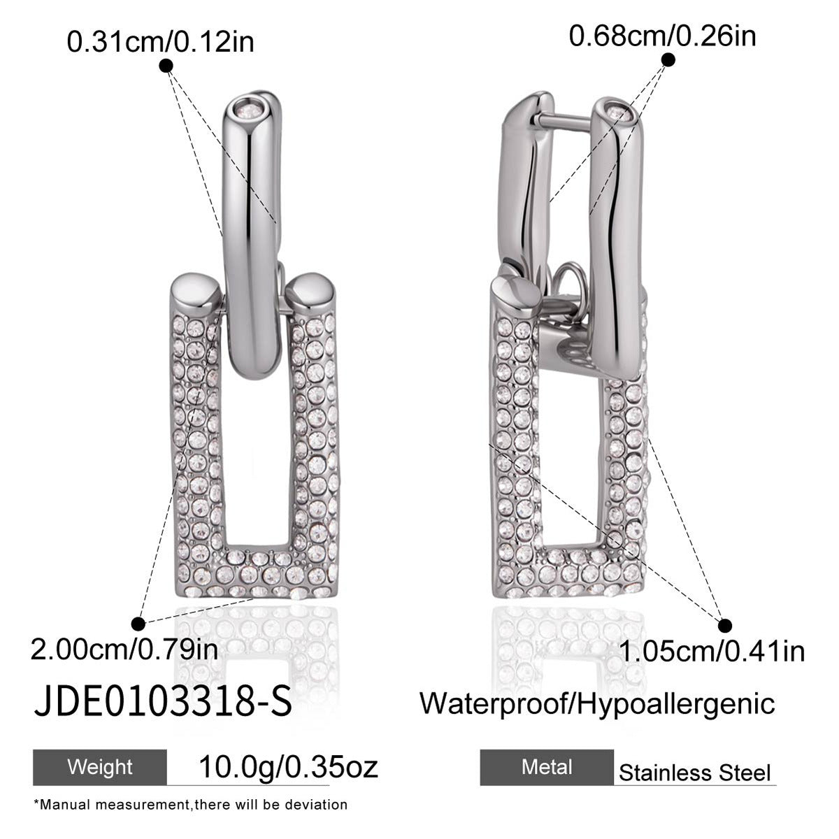 Geometric Zircon Drop Earrings Collection