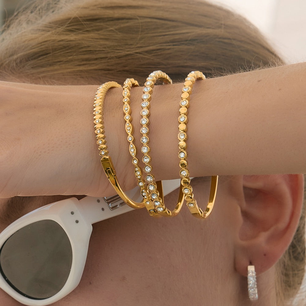 Zircon Stacking Bangle Collection