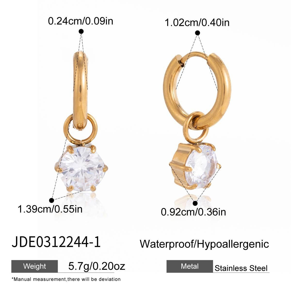 Four Style Zircon Hoop Earrings Collection