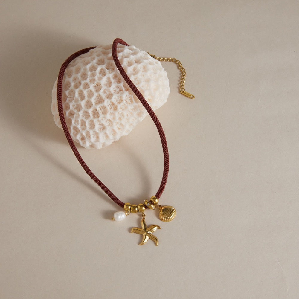 Star Pearl Chain Necklace