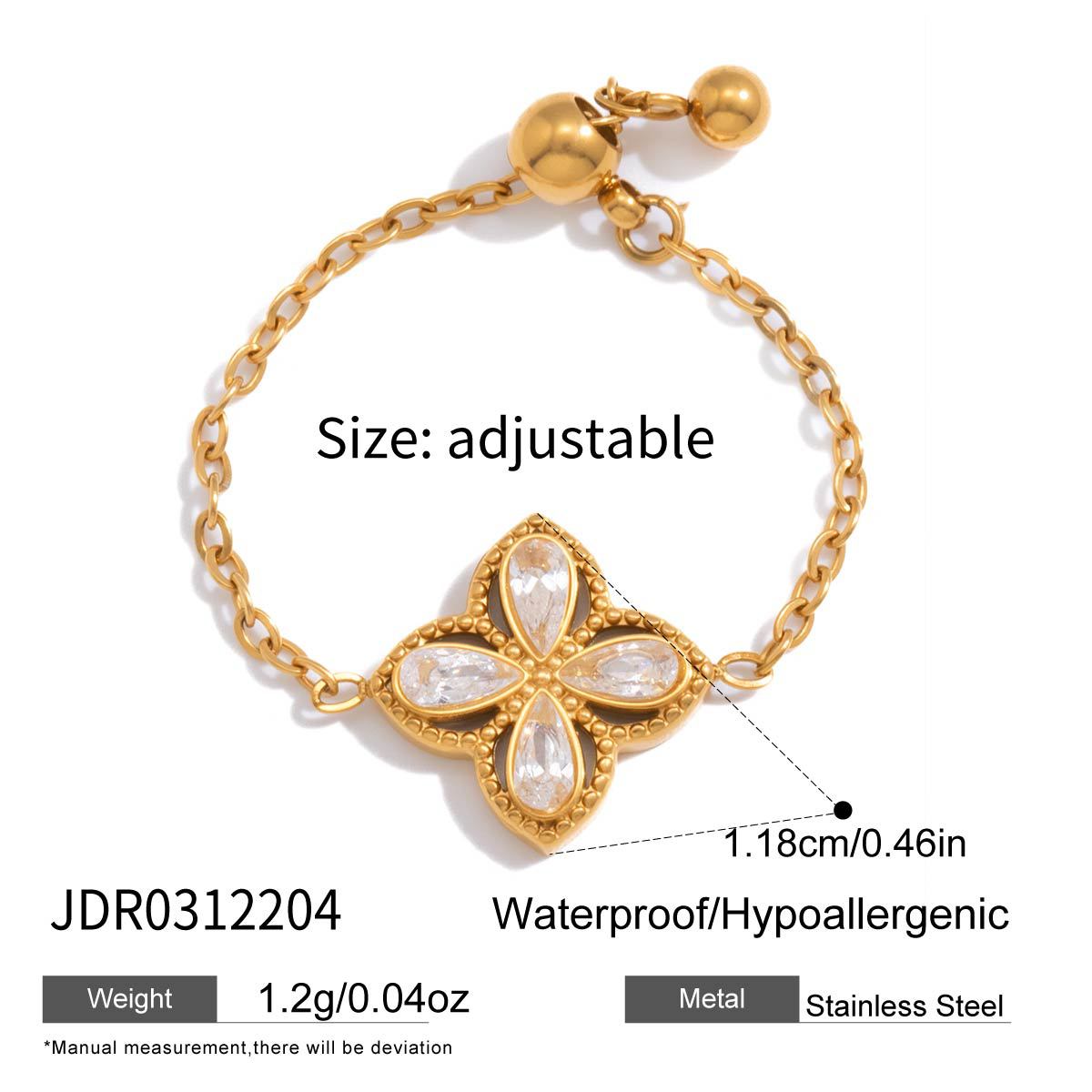 Adjustable Heart Zircon Ring Collection