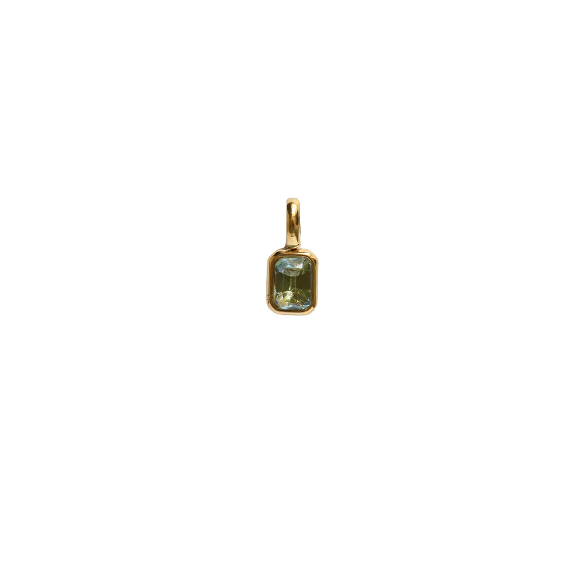 18K gold birthstone with letter design elegant necklace