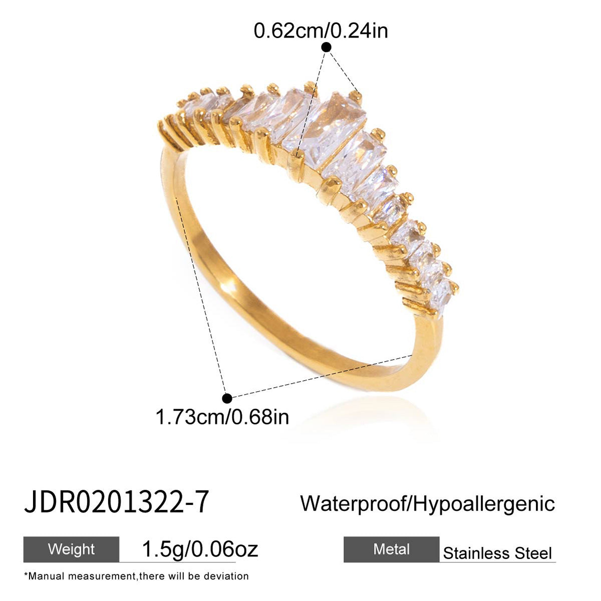 Split Band Zircon Open Ring Collection