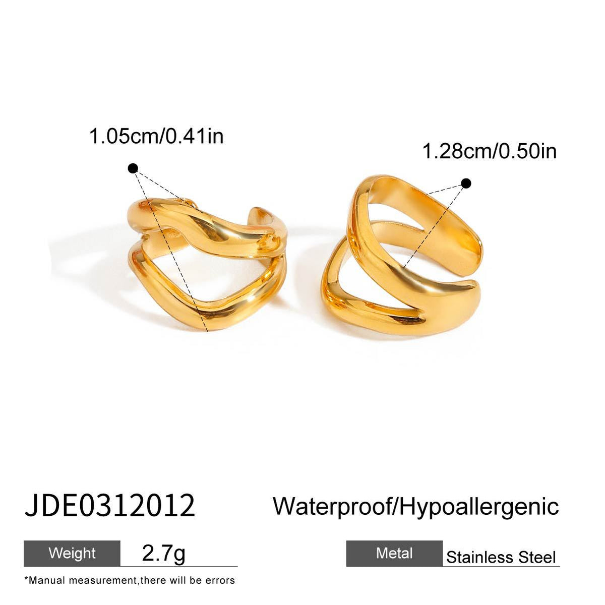 Wave Zircon Huggie Earrings Collection
