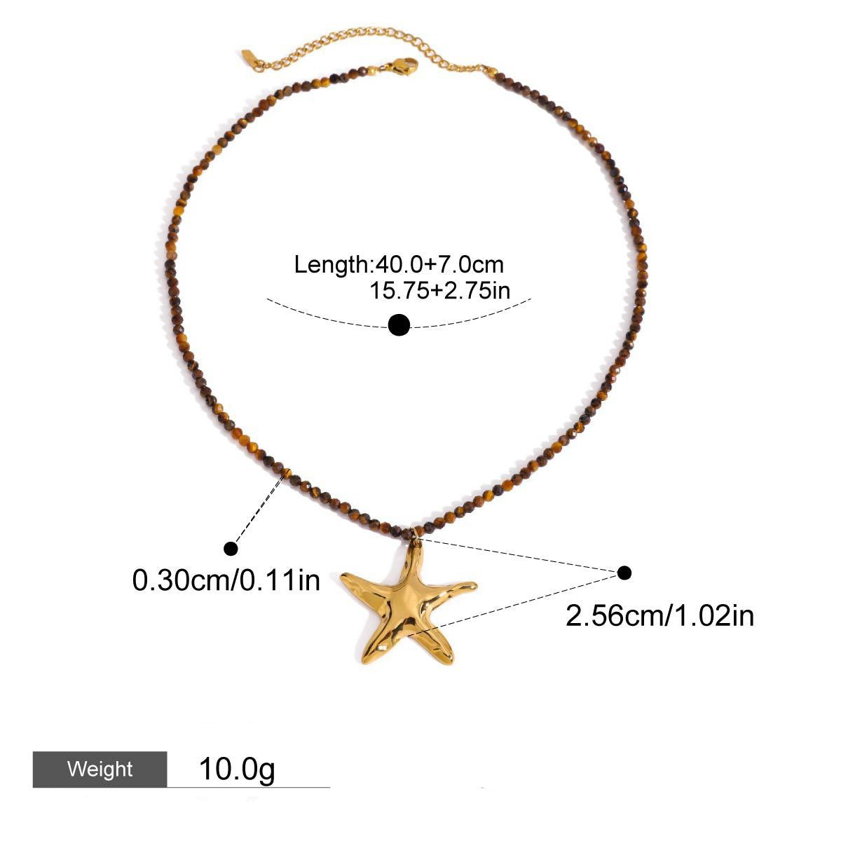 18K Gold Sun/Ocean Style Design Light Luxury Noble Necklace