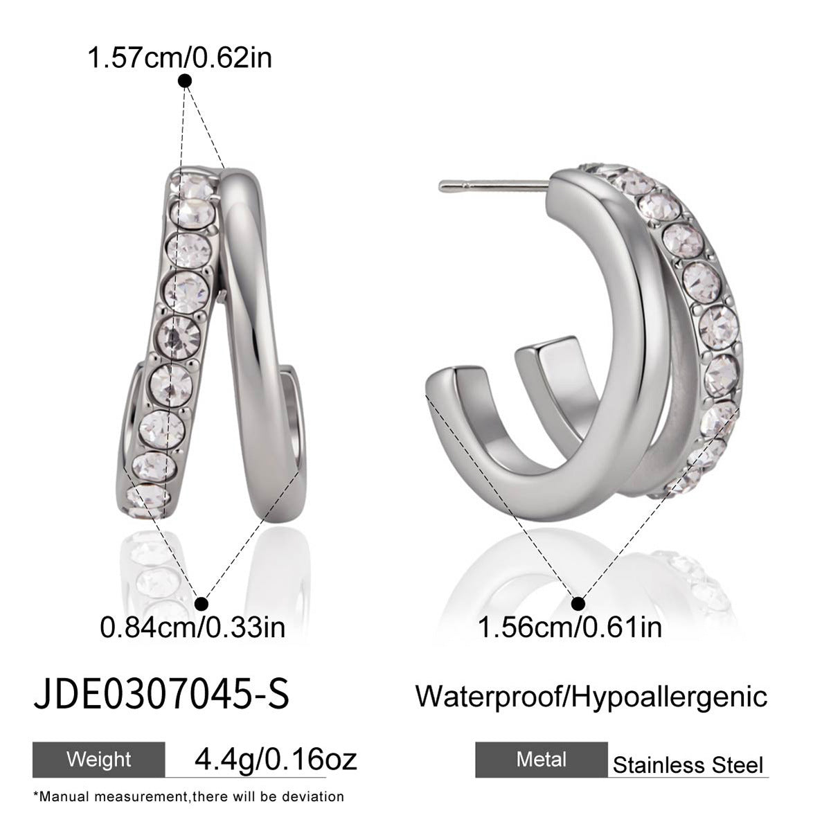 Pave Ear Cuff Earrings Collection