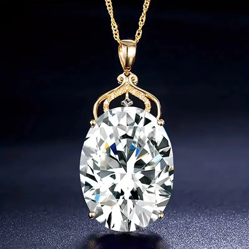 Wholesale Women Amethyst Pendant Necklace, Trendy Viral Dopamine Jewelry, Versatile High-End Sense Purple Crystal Necklace For Ladies