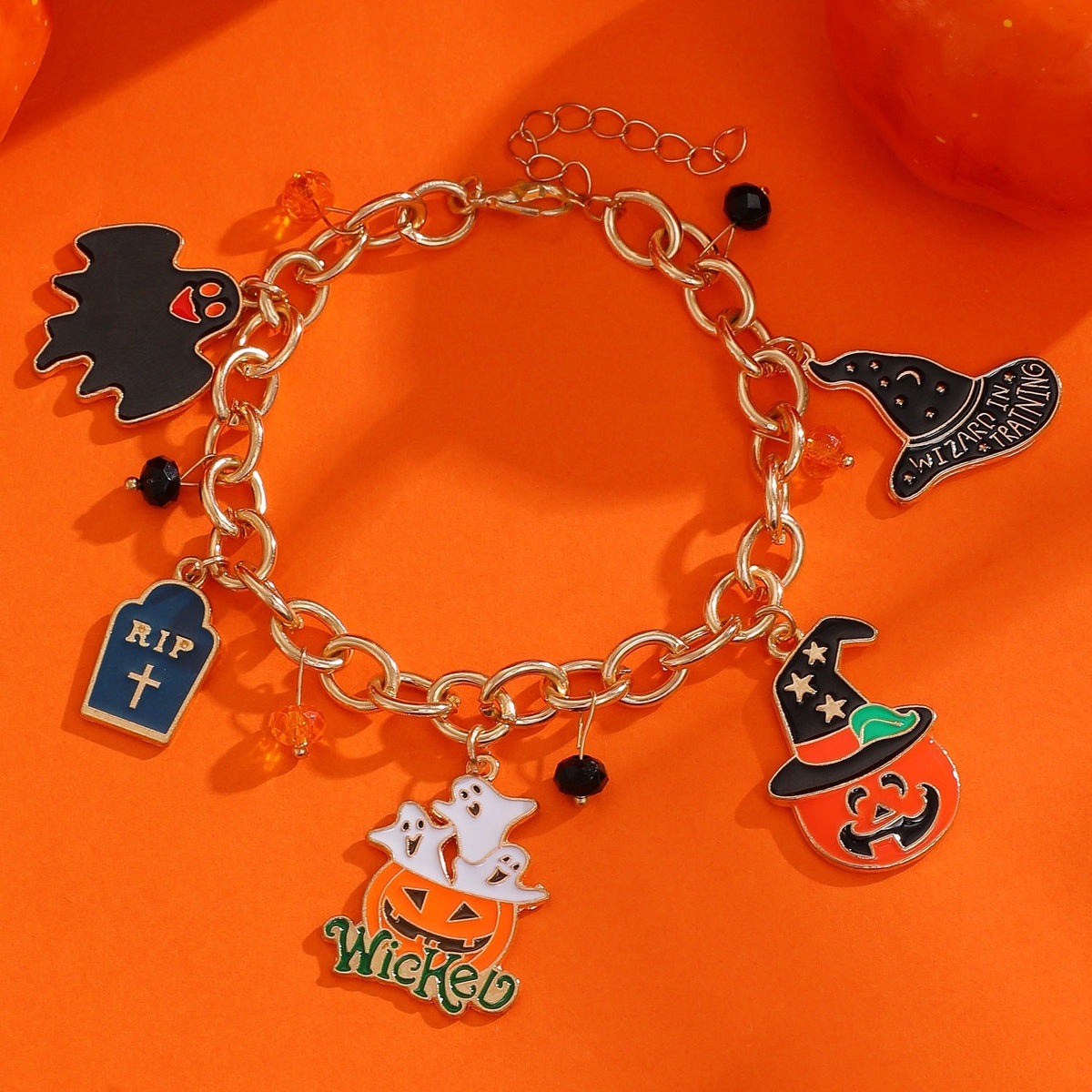Halloween Cartoon Pumpkin Ghost Bracelet