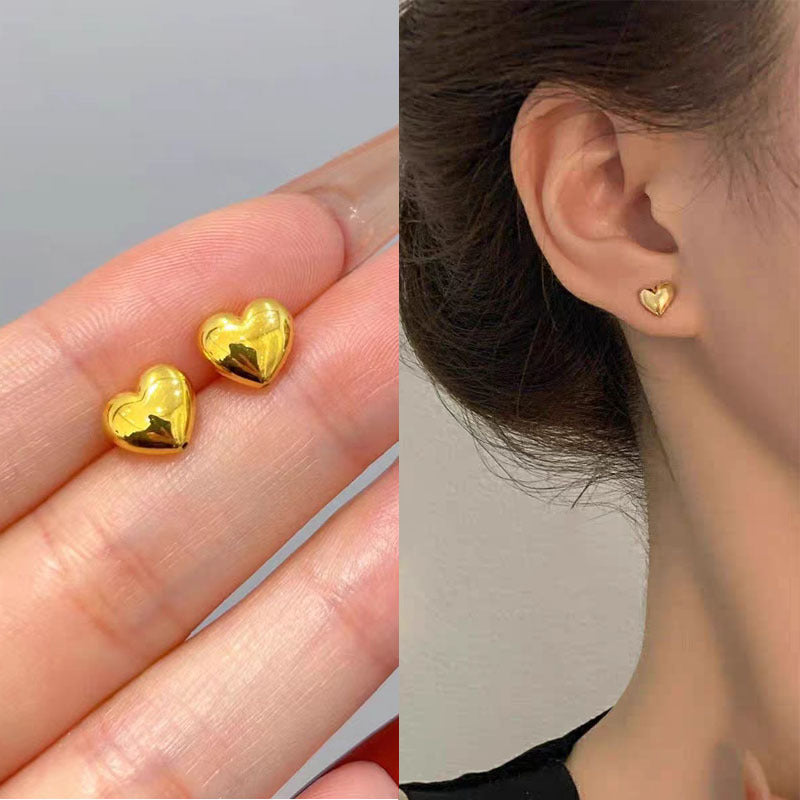 925 Silver Needle Internet Celebrity Same Style Gold Earrings Women's Light Luxury High-end Elegant All-match Earrings Retro New Earrings