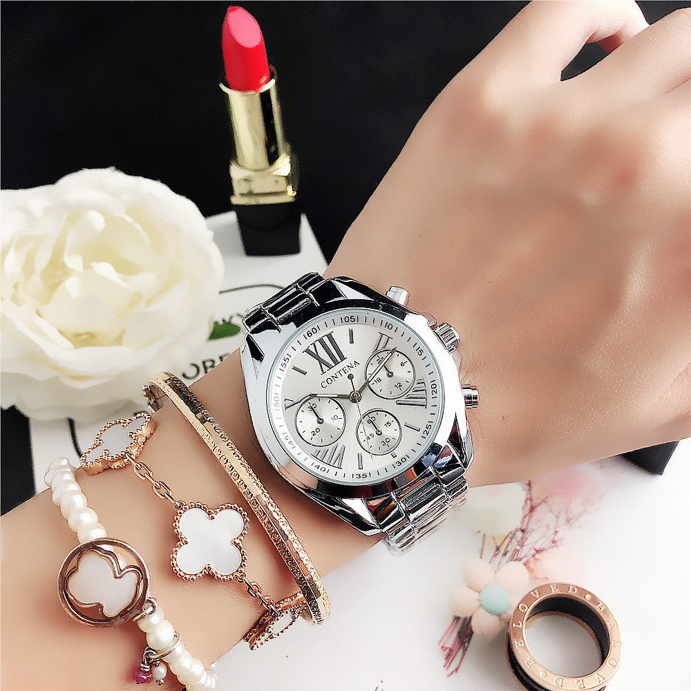 Women's Fashion Diamond Quartz Mesh Strap Watch