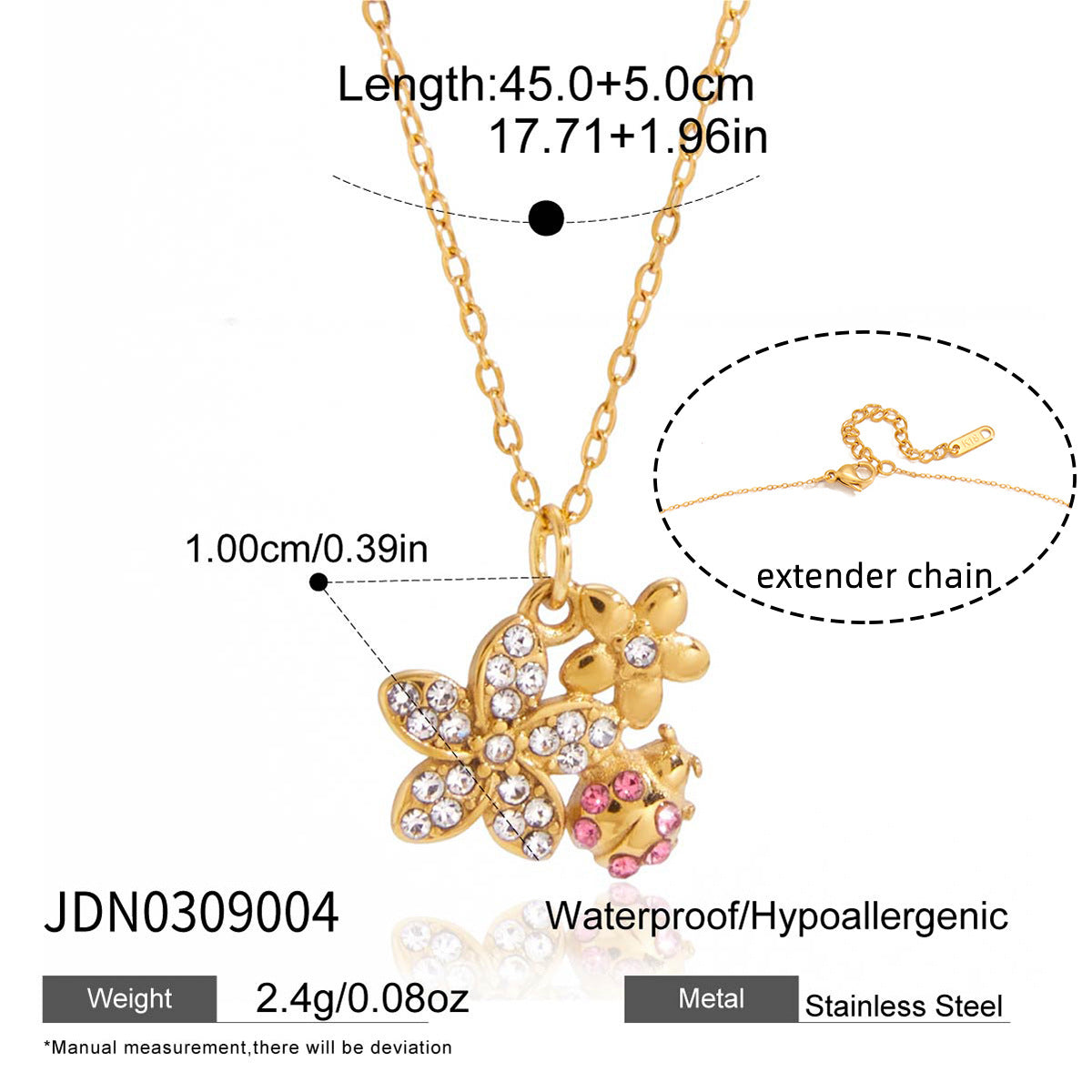 Zircon Ladybug Pendant Necklace Collection