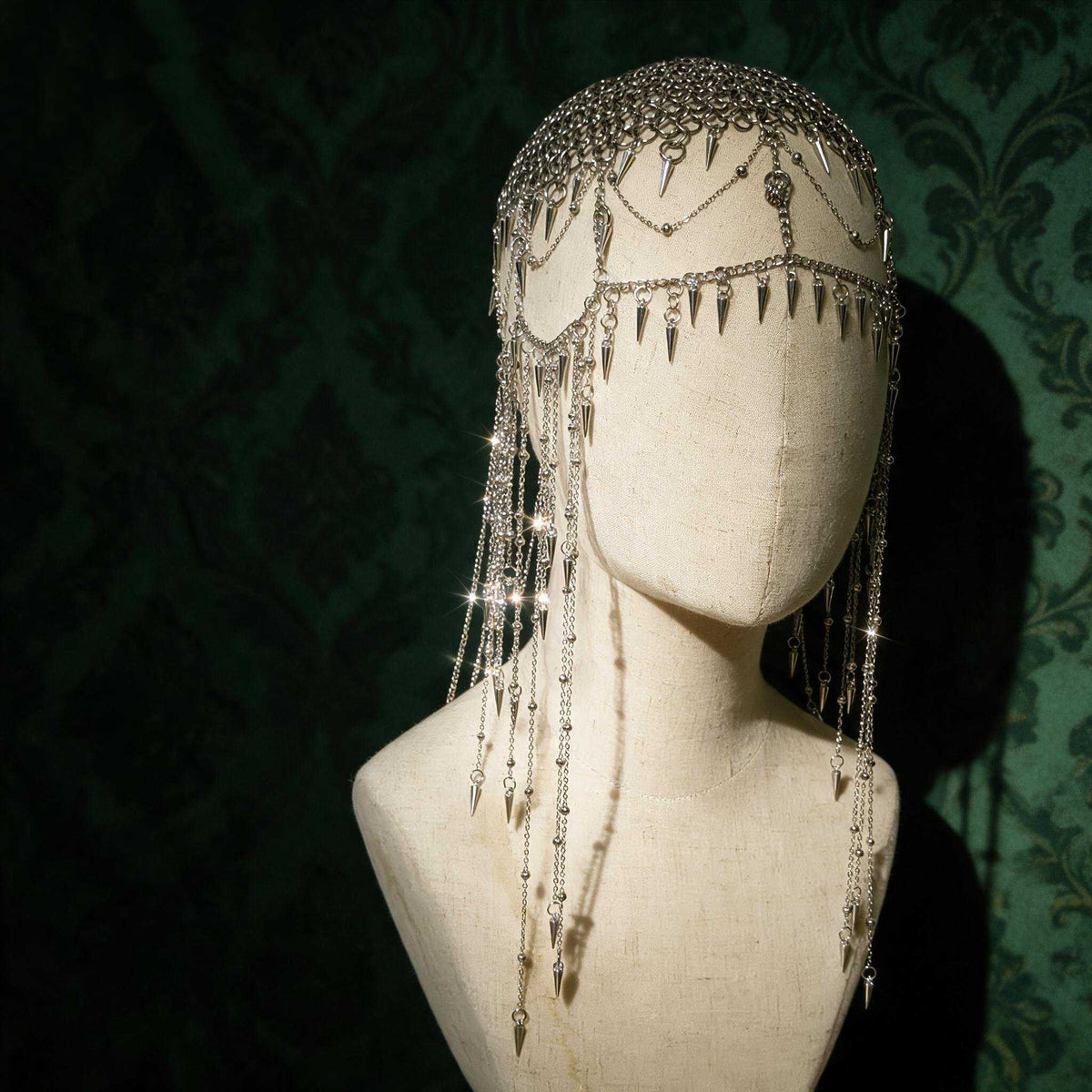 Handcrafted Intricately Carved Head Chain Headdress