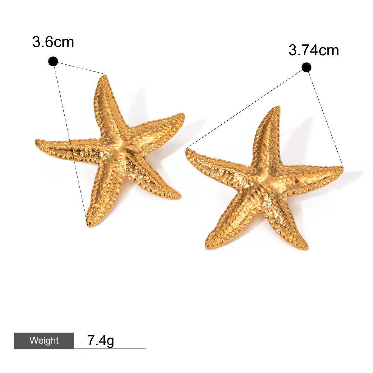 18K gold ocean element inlaid pearl design trendy unique earrings necklace bracelet ring set