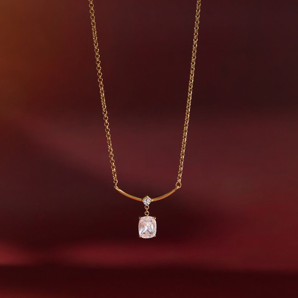 Zircon Drop Pendant Necklace