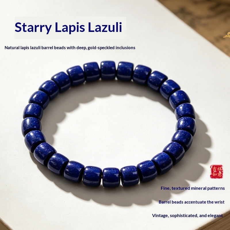 Fashionable And Versatile Natural Lapis Lazuli Bead Bracelet